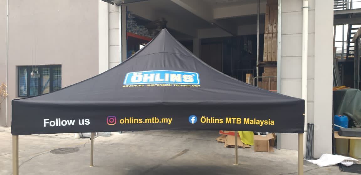 Black canopy printed for Öhlins