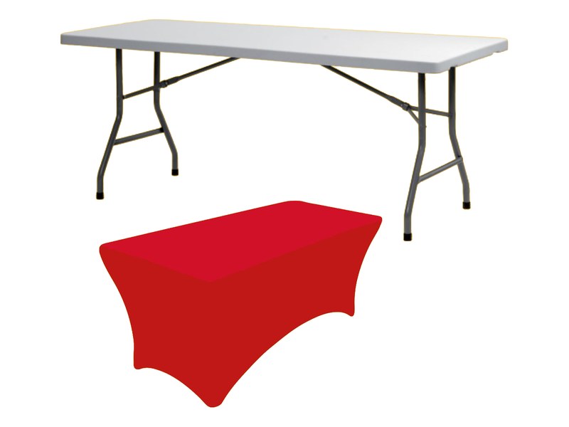 Folding table with table cover