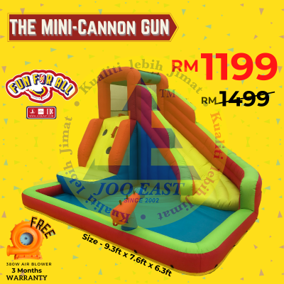 THE MINI-CANNON GUN WATER SLIDE